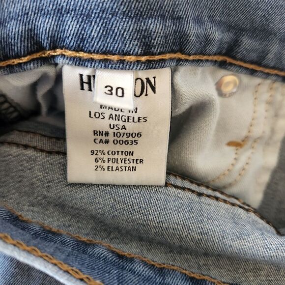 Hudson Nico Super Skinny Jeans with White Design - Picture 9 of 12